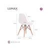 Juego de comedor Con Mesa Circular de 80cm + 4 Sillas Eames Azul/Blanco