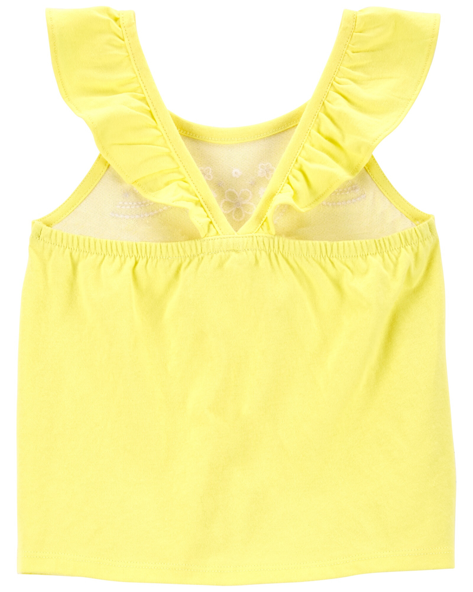 Musculosa bordada con volados Sin color