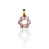Dije Flor-Oro bajo-Piedra Zirconia-CP8541 conpiedra