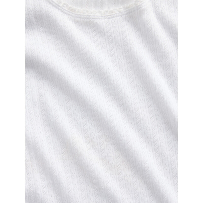 SL POINTELLE SHELL FRESH WHITE