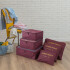 Organizador De Valija Set Viaje Estuche 6 Piezas Necessaire Color Bordo
