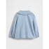 LS COLLAR DNM TOP LIGHT WASH
