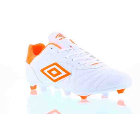 Championes de Fútbol 11 Hombre Umbro Touch FG Blanco - Anaranjado