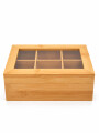 CAJA DE TE BAMBU 6 ESPACIOS MADERA