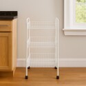 Estante organizador frutero 3 estantes 41cm x 23cm x 63cm Blanco