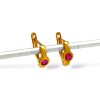 Caravanas Rubí Aro Oval de oro- Oro bajo - Rubí- CA8126 conpiedra