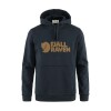 Polerón Fjallraven Logo Hoodie Hombre Dark Navy
