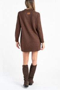 Vestido Polera Tejido Chocolate