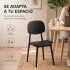 Silla Comedor ComboHome Visby Blanca Diseño Moderno Calidad Color Negro