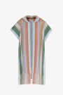 PONCHO CON FLECOS Multicolor