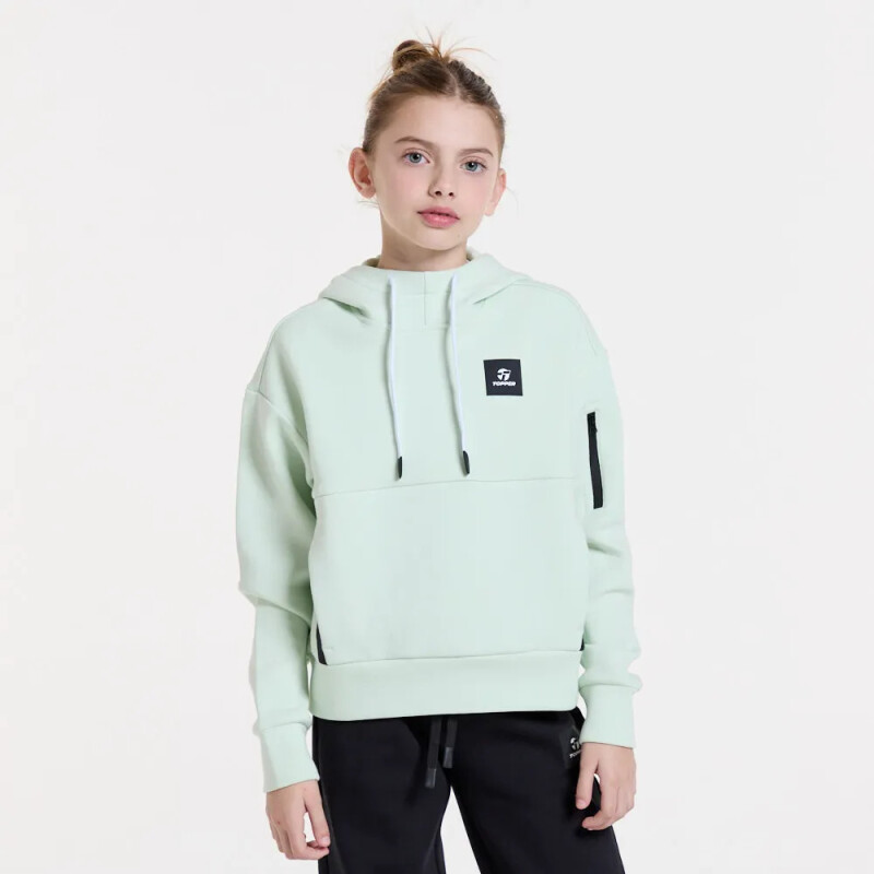 HOODIE PRO FLEECE GIRLS TRNG verde amb verde ambro