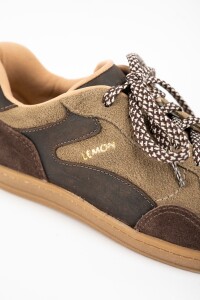 Zapatilla Cuero Combinada Vison