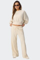 Buzo Fabletics Year Round Terry Crew Beige