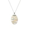 Dije Oval - Plata 925 - Nacar - CP6585 conpiedra