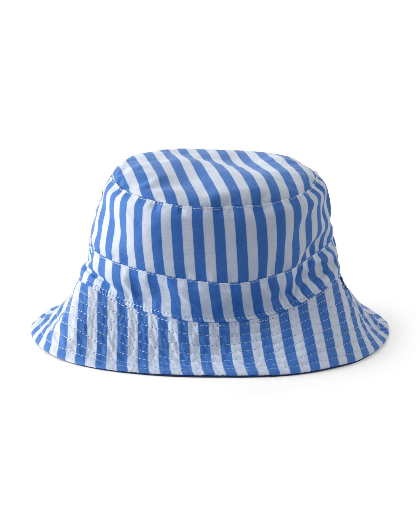 Gorro reversible, azul y rayas Sin color