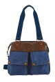 Morral de lona vintage Azul