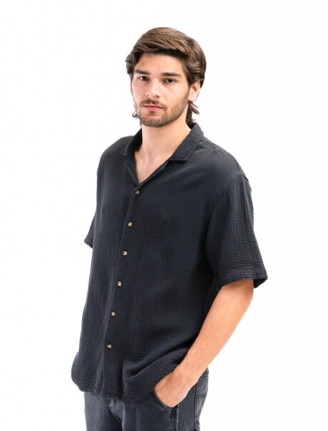 Camisa Tetra Algodón Cartagena Negro