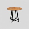 MESA COMEDOR REDONDA - TAPA MADERA CLARA - PIE EN METAL COLOR GRAFITO - 70cms MESA COMEDOR REDONDA - TAPA MADERA CLARA - PIE EN METAL COLOR GRAFITO - 70cms