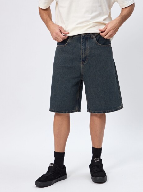 BERMUDA ROLO AZUL OSCURO JEAN