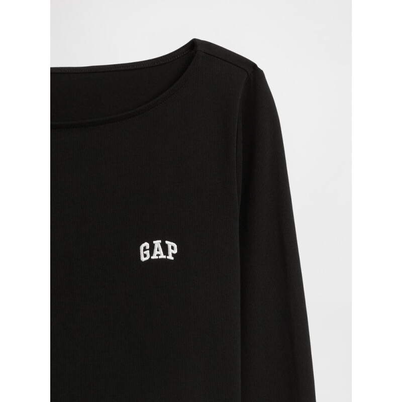 INTL LS CROPPED BOAT TEE TRUE BLACK V2