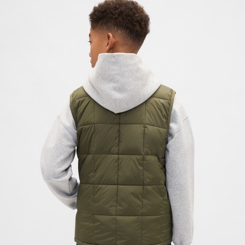 LWT PUFFER VEST ARMY JACKET GREEN