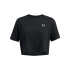 UA W BOXY CROP LOGO SS-ORG BLK-001
