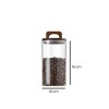 Frasco contenedor de vidrio tapa madera con manija 700ml