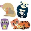 Set x3 láminas de stickers grandes +18m Djeco Set X3 Láminas De Stickers Grandes +18m Djeco