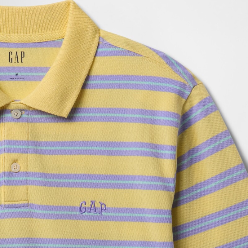F-LOGO PK POLO YELLOW STRIPE