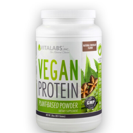 Vegan Protein – Vitalabs – 907grs sabor chocolate MARRON
