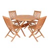 Conjunto 4 Sillas + Mesa Plegables para Patio - Ipanema Conjunto 4 Sillas + Mesa Plegables para Patio - Ipanema