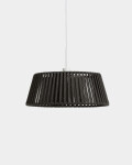 Pantalla para lámpara de techo Aldet de cuerda plana negro Ø46 cm