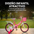 Bicicleta infantil Shengdi Rodado 18 Canasto Parrilla Hadas Color Rosa Oscuro