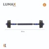 Set 2 Mancuernas Lumax Barra 2 En 1 30 Kg Para Entrenamiento En Casa Ajustable Azul
