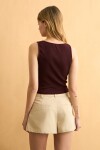 Musculosa Rib alma lavada marrón