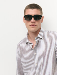 012765 CAMISA LINO WIN Blanco/camel