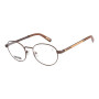Lentes 2 En 1 One Piece Redondo De Acero Inoxidable Degradado Marrón/Marrón