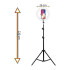 Anillo Aro Luz Led Tripode Soporte Flexible 2.2m 3 Niveles sin Control