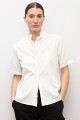 Camisa manga corta con volados blanco