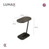 Mesa auxiliar Lumax de arrime MDF símil mármol para living Mesa auxiliar Lumax de arrime MDF símil mármol para living
