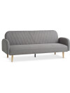 Sofá cama PARADIS 3 cuerpos tela gris claro Sofá cama PARADIS 3 cuerpos tela gris claro
