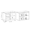 Mueble de baño Cravo Nogueira 80cm con bahca de loza Mueble De Baño Cravo Nogueira 80cm Con Bahca De Loza
