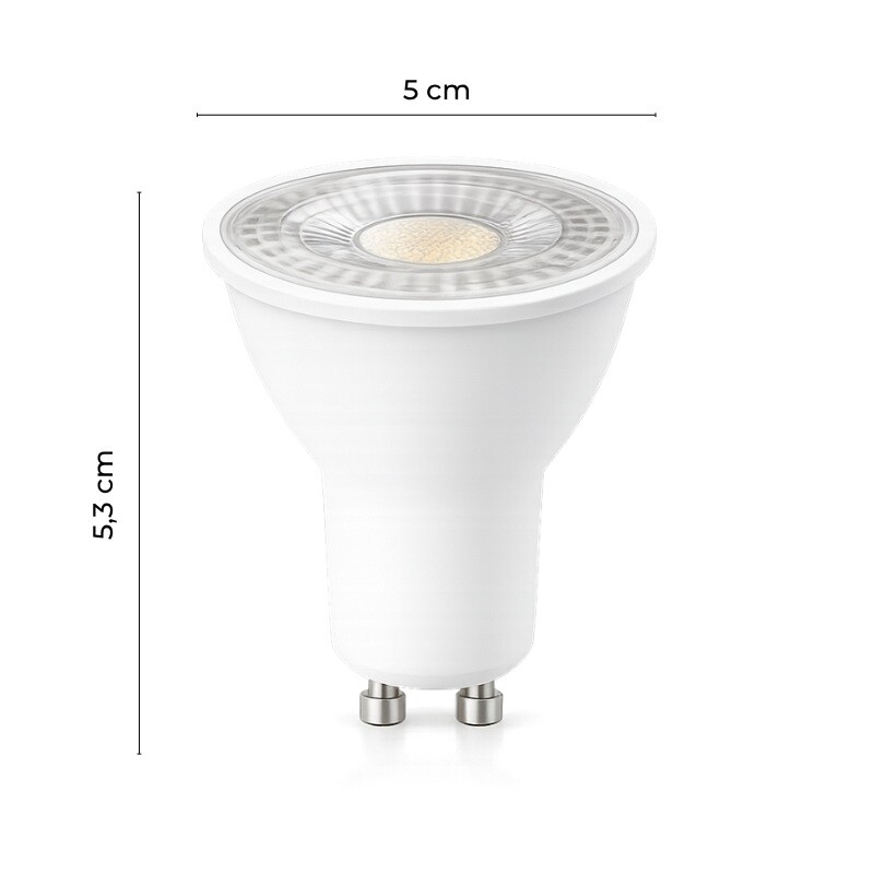 DICROICA LED GU10 5W 38º Lámpara Dicroica LED GU10 5W 38° 2700K Luz Cálida