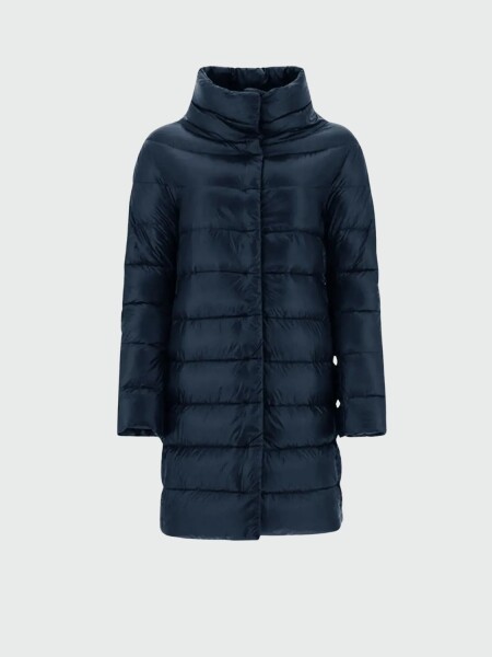 Herno - Campera de corte recto confeccionada en nylon ultraligth. Dora Azul