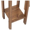Conjunto Set De Mesas Pedestal Madera Maciza Linea Mexicana Oscuro