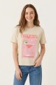 Remera m/c estampada Daiquiri BEIGE