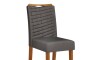 Silla Julia tapizada - Linea Milán Gris/Veludo