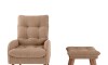 Butaca 1 Cuerpo Living + Puf - Nantes Marrón