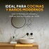Placa PVC Símil Mármol 3mm Con Detalle Área Útil 2,20×1,22m Blanco Veteado