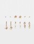 Aros Sets Con Mariposas Set De Aros Con Perlas - Dorado
